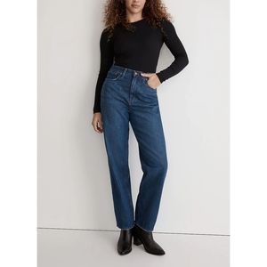 Madewell | Baggy Straight Jeans in Dark Worn Indigo Wash NEW Size 32 Style NH643